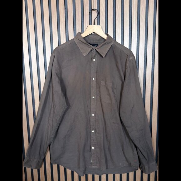 Velvet by Graham & Spencer Shirt Large Mens Brown Long Sleeve Collared Pocket - Picture 1 of 9